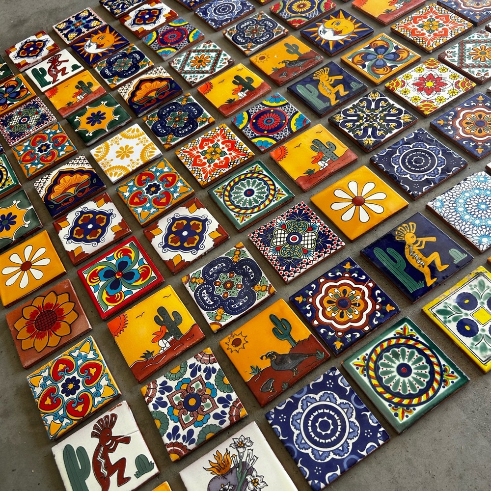 Colorful Talavera Coasters Set of 4